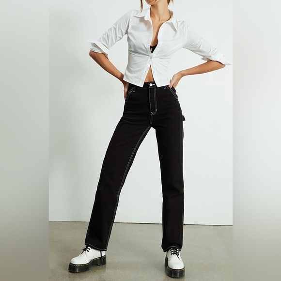 PacSun Denim - PacSun Black Cargo Boyfriend Carpenter Pants